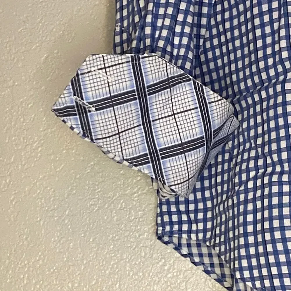 Thomas Dean blue checked button down - Picture 4 of 5